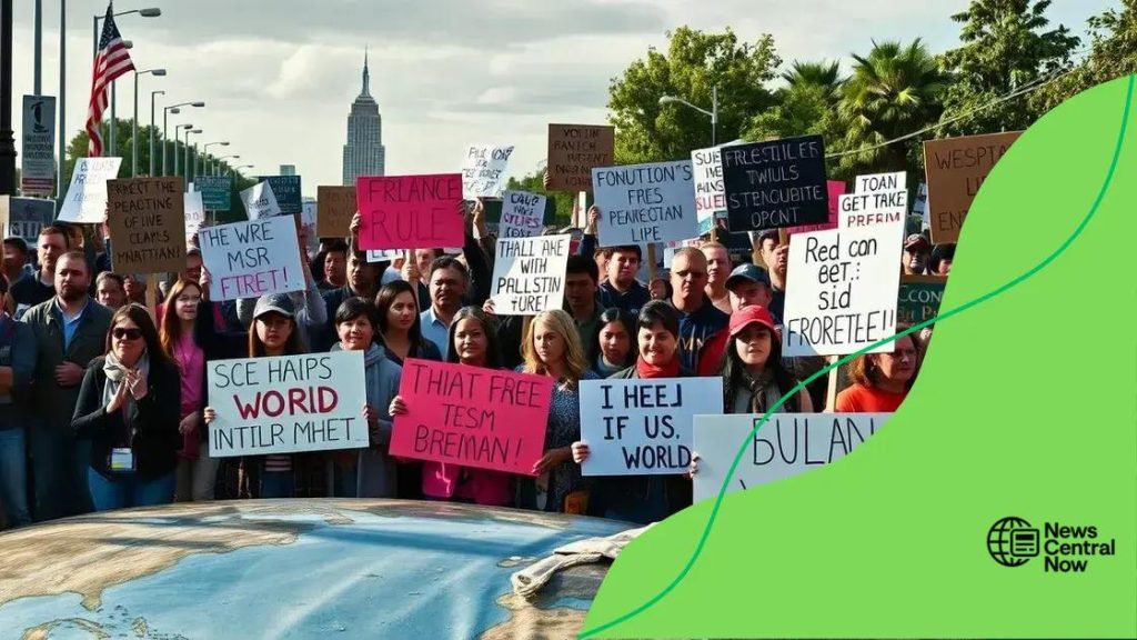 Global protests on U.S. policy spark worldwide reactions