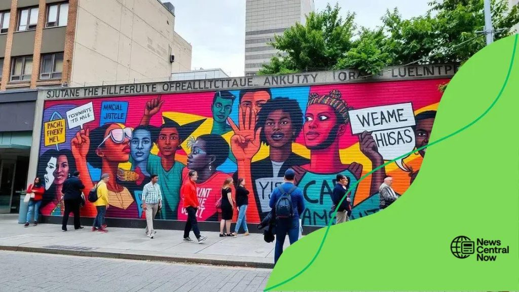 Public protest art and symbolic displays that inspire change