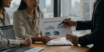 Maximizing Your 401(k) Contributions in 2025: Expert Guide Financial advisor discussing 2025 401(k) contribution limits with a couple