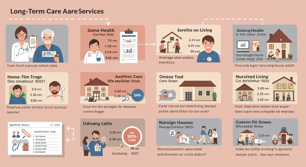 Infographic showing types and costs of long-term care services