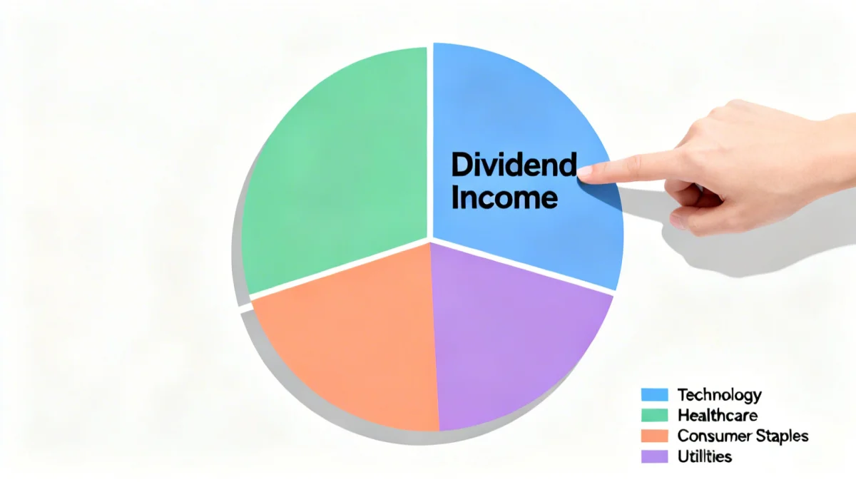 Diversified blue-chip dividend portfolio pie chart
