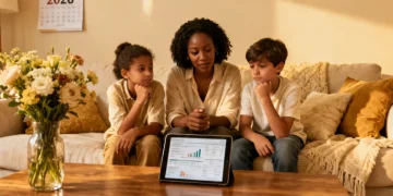 Family reviewing survivor benefit documents in 2026