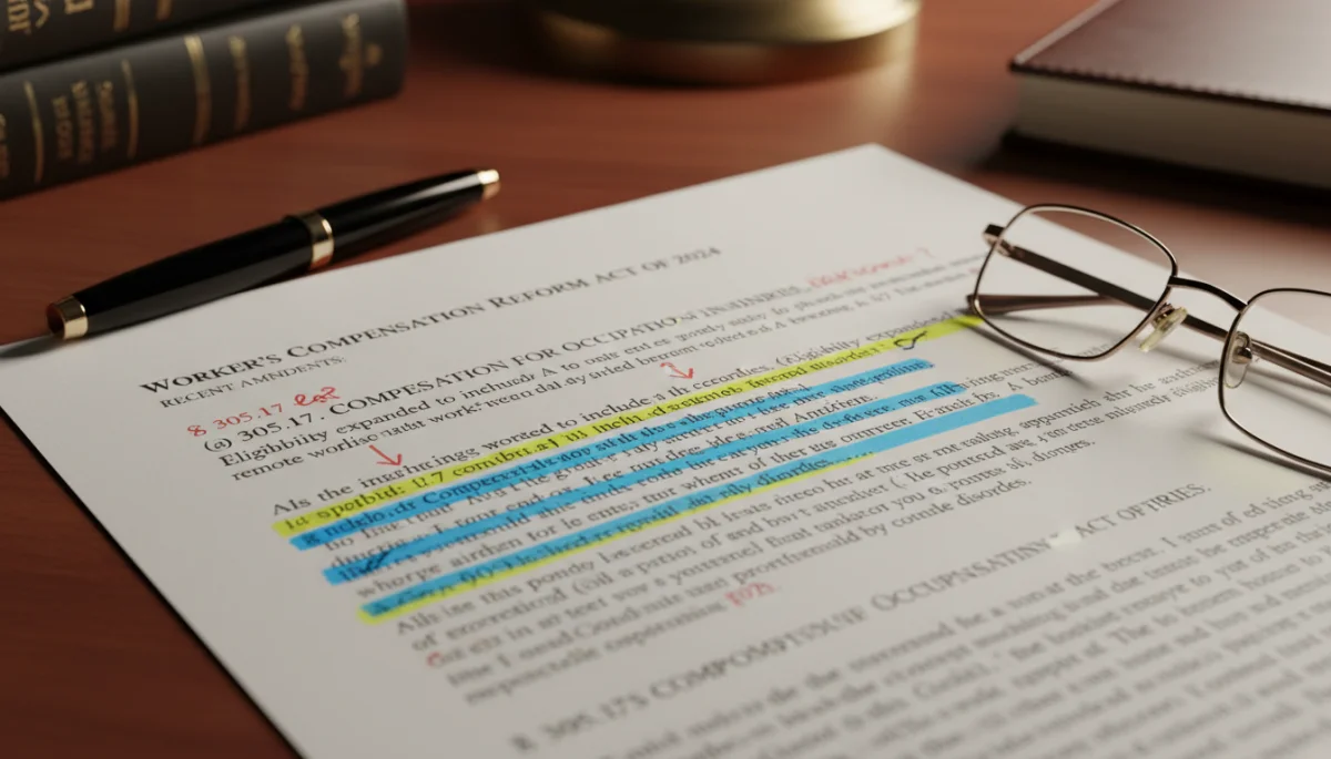 State law revisions worker's compensation document