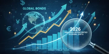 Financial graph showing high-yield bond opportunities in the 2026 market