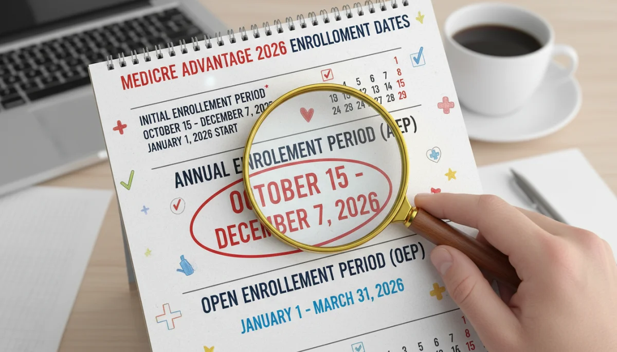 Calendar marking Medicare Advantage enrollment deadlines 2026